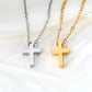 LUXUKISSKIDS Catholic Rosaries Beaded Prayer Cross Pendant Necklace Rosary Prayer Long Stainless Steel Necklaces Collier Jewelry