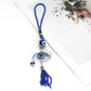 Lucky Eye Alloy Turkish Evil Eye Wall Hanging Glass Bead Rope Chain Tassel Keychain for Women Men llavero porte clé מחזיק מפתחות