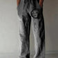 Retro Compass Printed Men's Casual Pants Harajuku Street Trendy Men's Straight Leg Pants Casual High Waisted Drawstring Pants