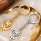 My Shape Fashion Lion King With Sikh Symbol Khanda Keychain Stainless Steel Animal Key Ring Bag Accessories Hip Hop Jewelry Gift