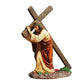Jesus Cross Statue Resin Ornament Jesus Cross Figure Little Jesus Carrying Cross On The Way To Calvary Resin Figurine Hand