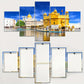 5pcs Framed Amritsar Golden Temple Canvas Art Set Islam Posters DIY Frame Wall Decor for Living Room, Bedroom, Office No frame