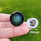 Metatron Cube Stainless Steel Pin Badge Sri Yantra Sacred Geometry Glass Brooch for Men Women Bag Decoration