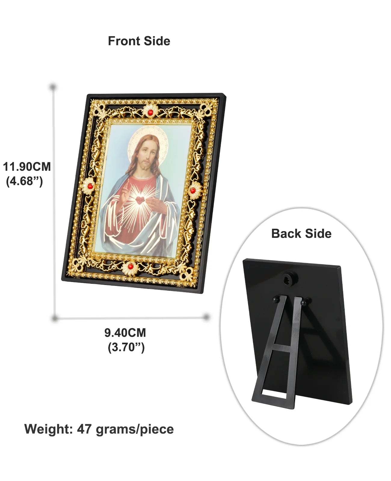 Immaculate Heart Virgin Mary St.Michael Icons Figurine Holy Family Icon Square Frame Church Home Tabletop Decoration Collection