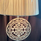 Sri Yantra Wall Decor Wood Wall Sculpture Sacred Geometry Crystal for Meditation
