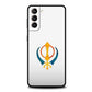 Sikh Khanda Sikhism Soft Phone Case For Samsung Galaxy S25 Edge S24 Plus S23 FE S22 S21 S20 Ultra 5G S10 Black Protect Cover