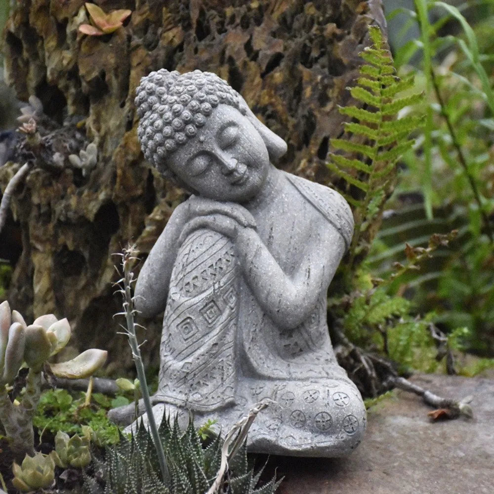 Office Table 9.84inch Buddha Statue Resin Large Meditation Buddha Buddha Figurine for Living Room