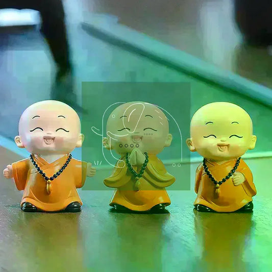 Mini Buddhas Statue Little Buddhists Monks Buddhism Figurine Zen Ornament Home Aquarium Tank Garden Yard Decoration