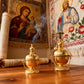 Exclusive Desktop Ritual Incense Burner For Eastern Orthodox Believers Gently Supported By Devout Prayers And Religious Beliefs