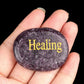 Natural Stone Crystal Engraved Different Inspirational Word Worry Stones Reiki Healing Crystals Palm Gemstone Thanksgiving Gifts