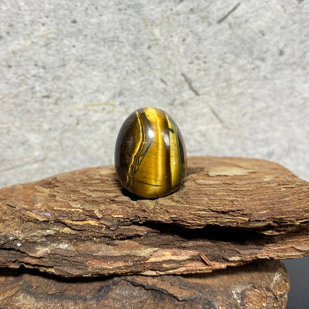EG1-7 Mini Natural Stone Egg, Small Polished Egg Shaped Stone for Meditation Stress Relief Fidget Palm Desk Decor Gift