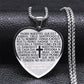 Chrisitian Cross Bible Verse Prayer Necklace Stainless Steel Portuguese Religious Necklaces Jewelry collar hombre N2035S02