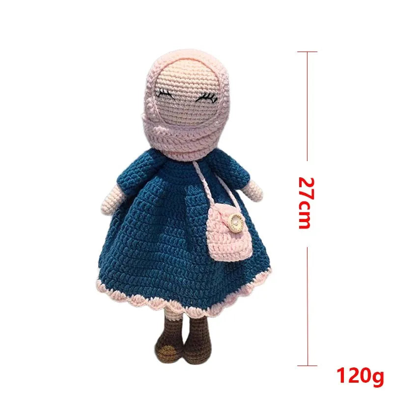 Knitted Islamic Toys Crochet Dolls Hijab Muslim Quran Ramadan Kids Halal Eid Al-Fitr Gifts Educational Plush Dolls