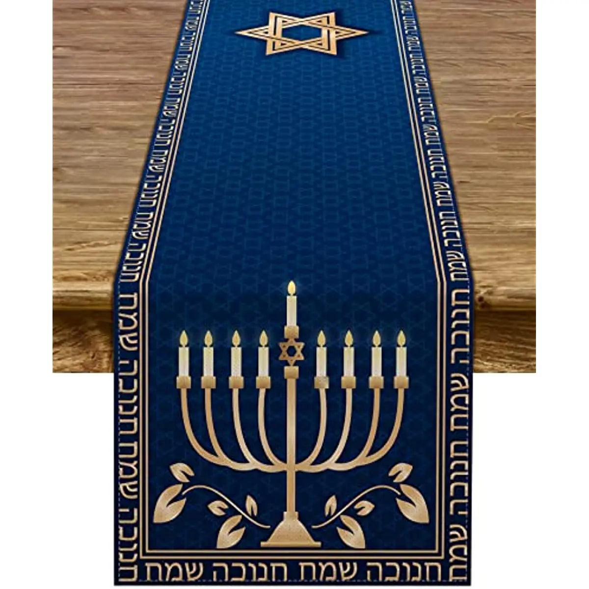 Hanukkah Menorah Table Runners Star of David  Jewish Holiday Fireplace Kitchen Dining Room Home Decor