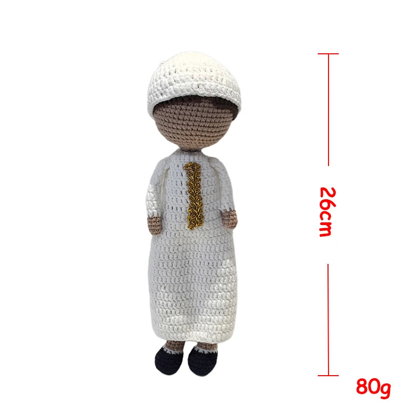 Knitted Islamic Toys Crochet Dolls Hijab Muslim Quran Ramadan Kids Halal Eid Al-Fitr Gifts Educational Plush Dolls