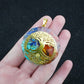 35mm Hexagon Shape 7 Chakra Orgonite Energy Pendant Healing Energy Crystal Beads for Yoga Meditation Spiritual Amulet Orgonite
