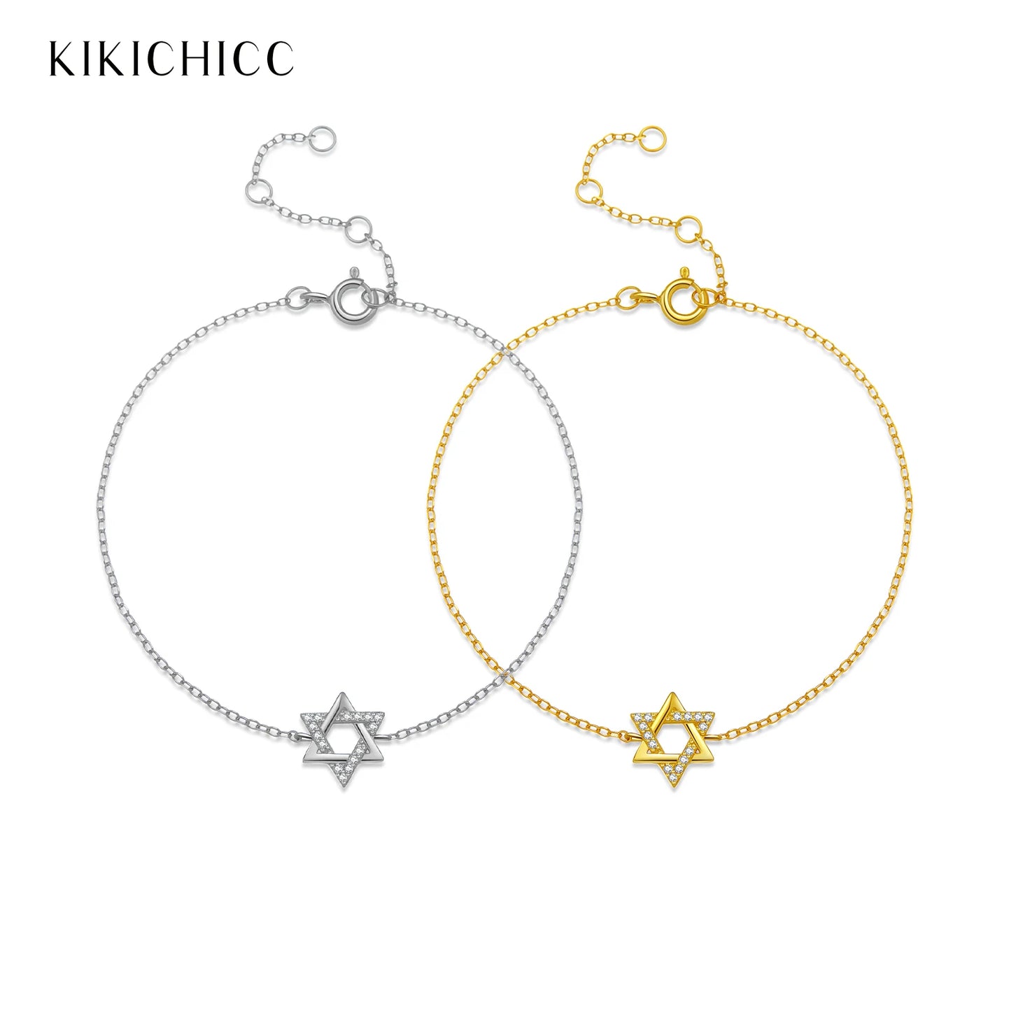 KIKICHICC Women 925 Sterling Silver CZ Zircon  Star of David Bracelet 2024 Wedding Anniversary Fine Luxury Fashion Jewelry