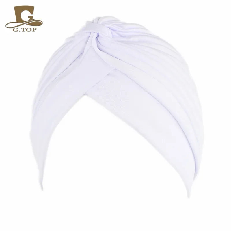 NEW Luxury Divas Stretchable turban Head wrap hat with beaded pendant women Headwear