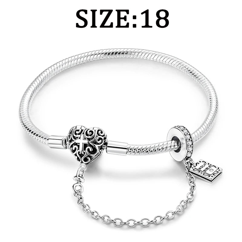 925 Sterling Silver Earrings Rings Necklaces Bracelets For Woman Cross Christianity Drop Earring Fit Charms DIY Fine Jewelry