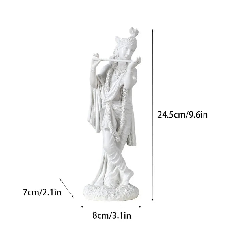 Indian Buddha statue decorations,flute god Krishna ornaments,home decor,resin crafts,office decoration,aesthetic room decoration