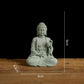1Pcs Mini Buddhism Figurine Desk Decor Zen Statue Green Sandstone Thailand Ornament Buddha Garden Statue Fish Tank Decor〔Nest〕