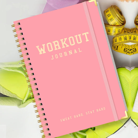 A5 Workout Journal,Fitness Planner Notebook with Cardio Tracker,Body Measurement Log,Goal Setting Organizer for Gym,Home Fitness