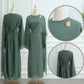 Sweet Slim-Fit Hijabi Abaya Dress-Fixed Long Scarf, Integrated Waist Belts, Decorative Pin. Ramadan Eid Party Muslim Women Dress