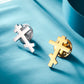 Dawapara Stainless Steel Orthodox Cross Women's Brooches Lapel Pin Religious Christian New Year Gift Minimalism Jewelry