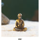 Micro Landscape Bronze Chinese Buddha Ancient Tea Ceremony Zen Moss Rockery Bonsai Sand Table Decorationfairy Garden Miniatures