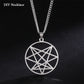 EUEAVAN 1pc Order of Nine Angles Symbol Pendant Amulet Stainless Steel Round Pendants Sacred Geometric Charms Jewelry Making