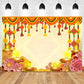 Indian Traditional Photography Background Marigold Green Leaf Hindu Indian Wedding Holi Flowers Garland Anniversary Backdrops