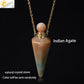 Crystal Perfume Necklace Natural Stone Cone Pendant Healing Clear Quartz Pendants Essentials Oil Diffuser Vial Necklaces H119