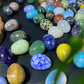EG1-7 Mini Natural Stone Egg, Small Polished Egg Shaped Stone for Meditation Stress Relief Fidget Palm Desk Decor Gift
