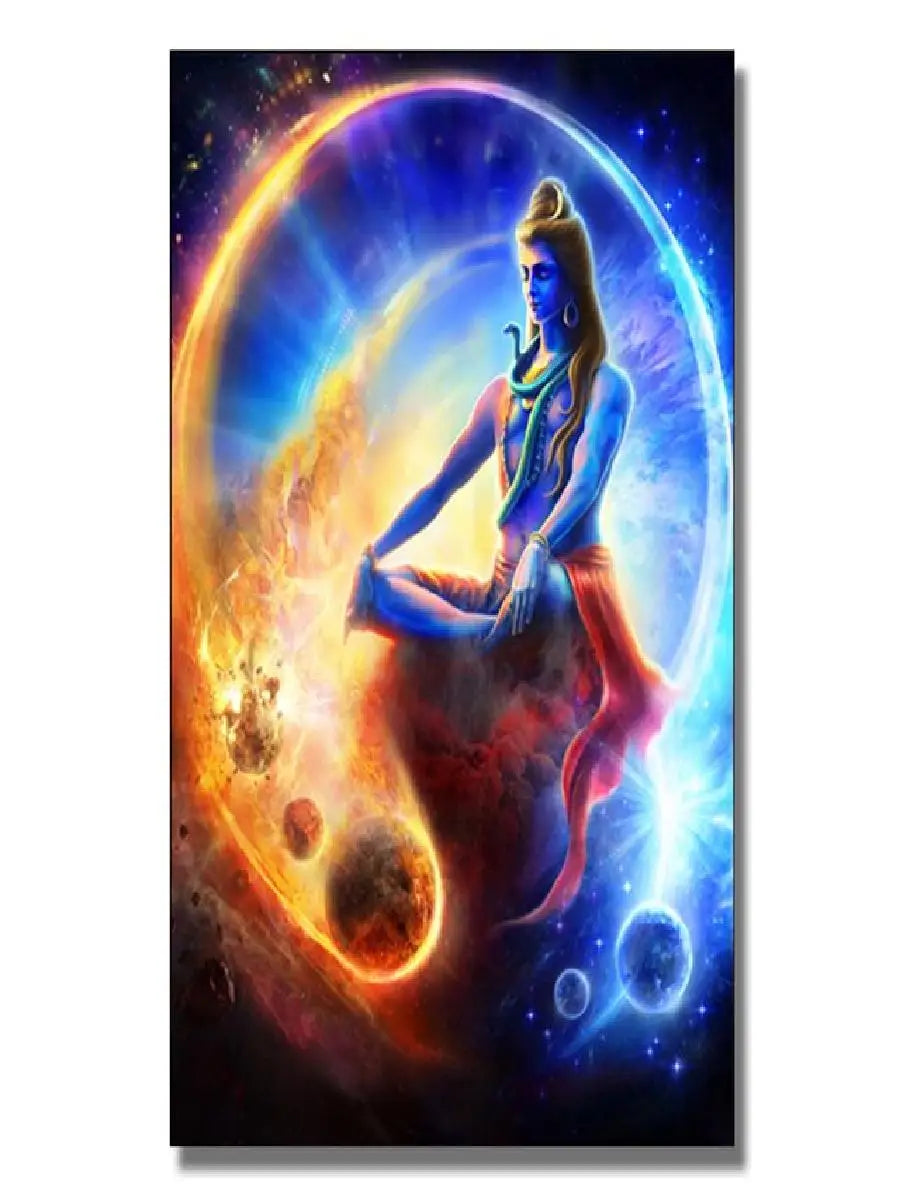 Lord Shiva Canvas Art Print  Hindu Deity Wall Decor Indian Buddha Religious Poster Home Decoration Spiritual Picture