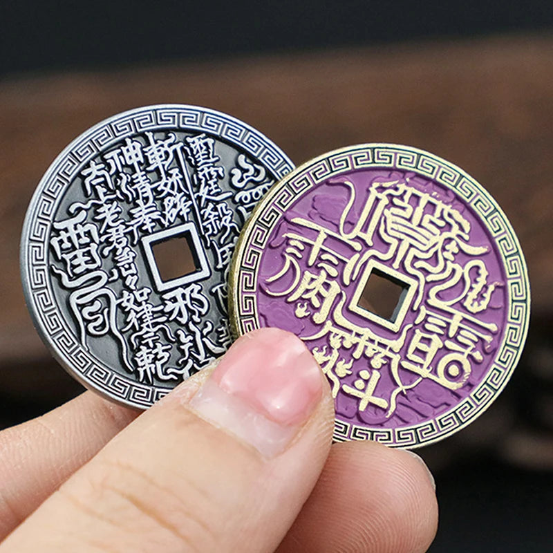 Ancient Chinese Coin Model Mountain Ghost Money Traditional Feng Shui Amulet Of Wealth Leizu Good Luck Coin Hanging Decoration