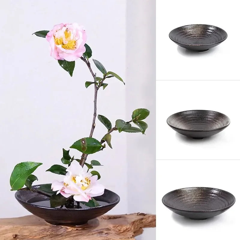 Japanese Ceramic Frog Vase Bouquet Ikebana Flower Arrangement Bowl Device Ikebana Centerpieces Tea Table Decoration