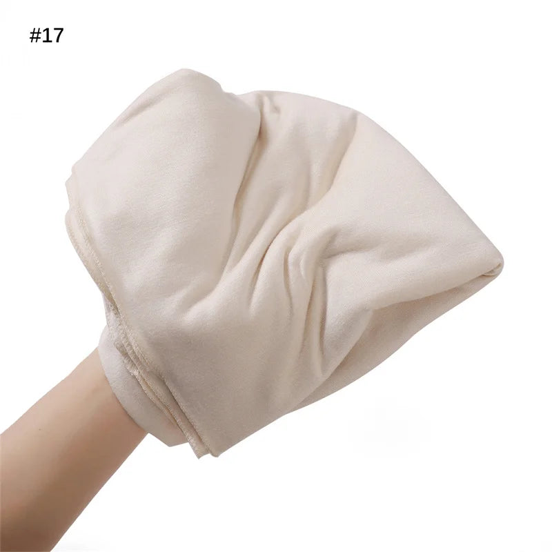 80*180cm Modal Rayon Cotton Muslim Jersey Hijab Women Solid Color Scarf Ramadan Long Shawl Plain Soft Turban Wraps Headband