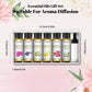 EUQEE 6 Bottles Floral Series Essential Oils Set For Diffuser Candle Making-Rose Lavender Ylang Ylang Jasmine Geranium Chamomile