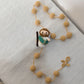 Handmade Christening Baptism wedding engagement Communion birthday Bridal Rosary with Saint Christmas Gift Home Decoration