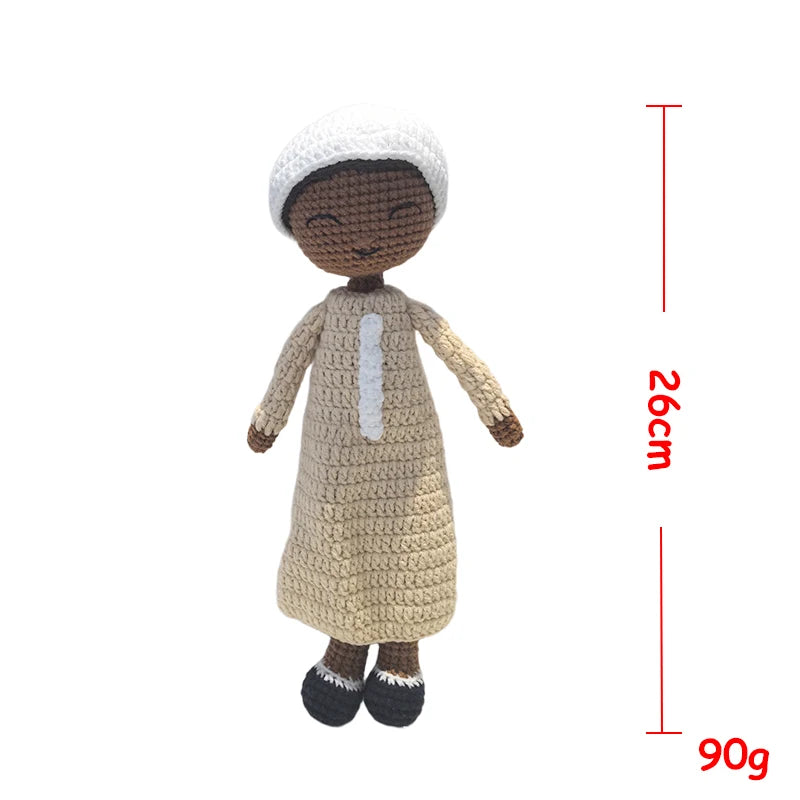 Knitted Islamic Toys Crochet Dolls Hijab Muslim Quran Ramadan Kids Halal Eid Al-Fitr Gifts Educational Plush Dolls