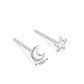 925 Sterling Silver Hypoallergenic Stud Earrings for Women Moon Star of David Maple Leaf Heart Lightning Earrings S999 Jewelry