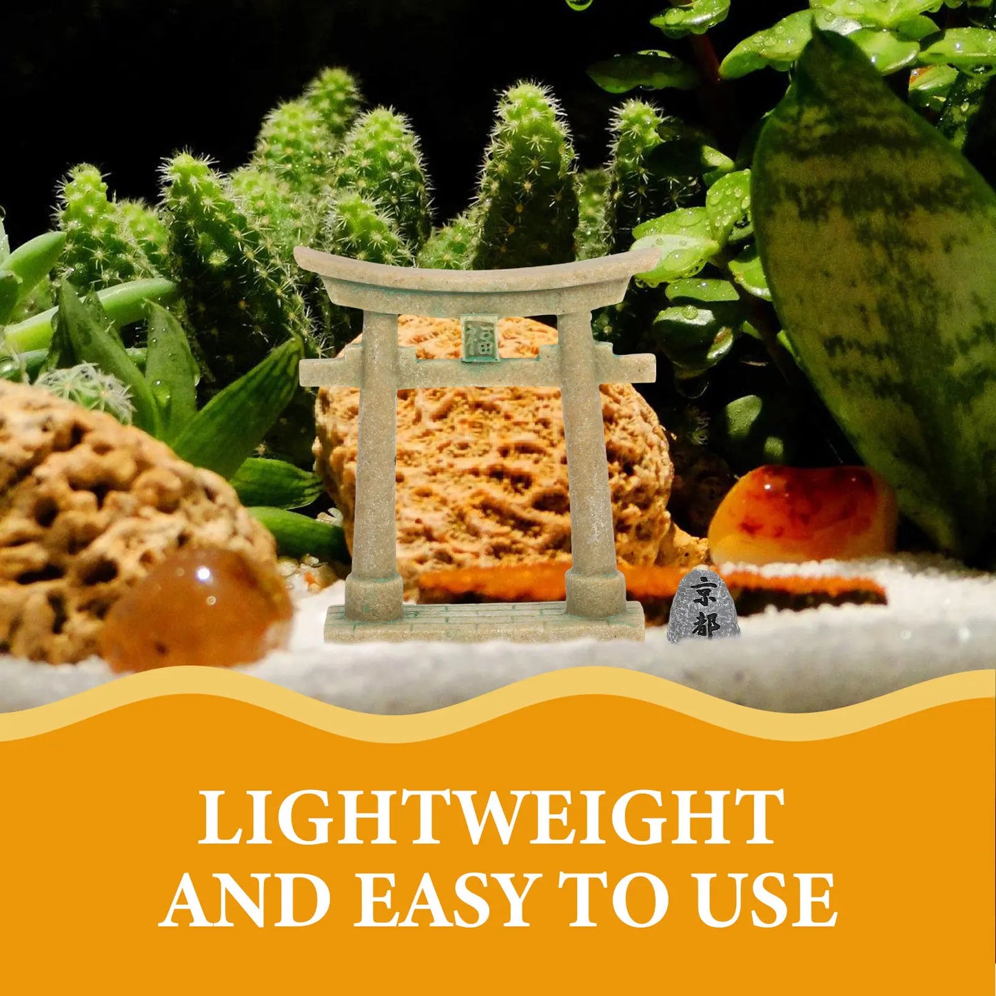 Miniature Japanese Torii Gate Resin Shinto Shrine Aquarium Decor for Fish Tank Bonsai Garden Zen Landscape Micro Terrarium