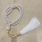 6mm 99pcs Glass Pearls Tassel Turkish Style Muslim Rosary Islamic Prayer Beads Bracelet For Women Jewelry Accessories Gift