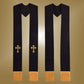 Clergy Stole Catholic Priest Stole Unisex Adults Catholic Mass Pastor Liturgical Overlay Embroidery Cross with Tassel