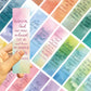 30Pcs Watercolor Bible Bookmarks for Teens Perfect for Classroom Home School DIY Crafts Reading Fun Educational Accessories