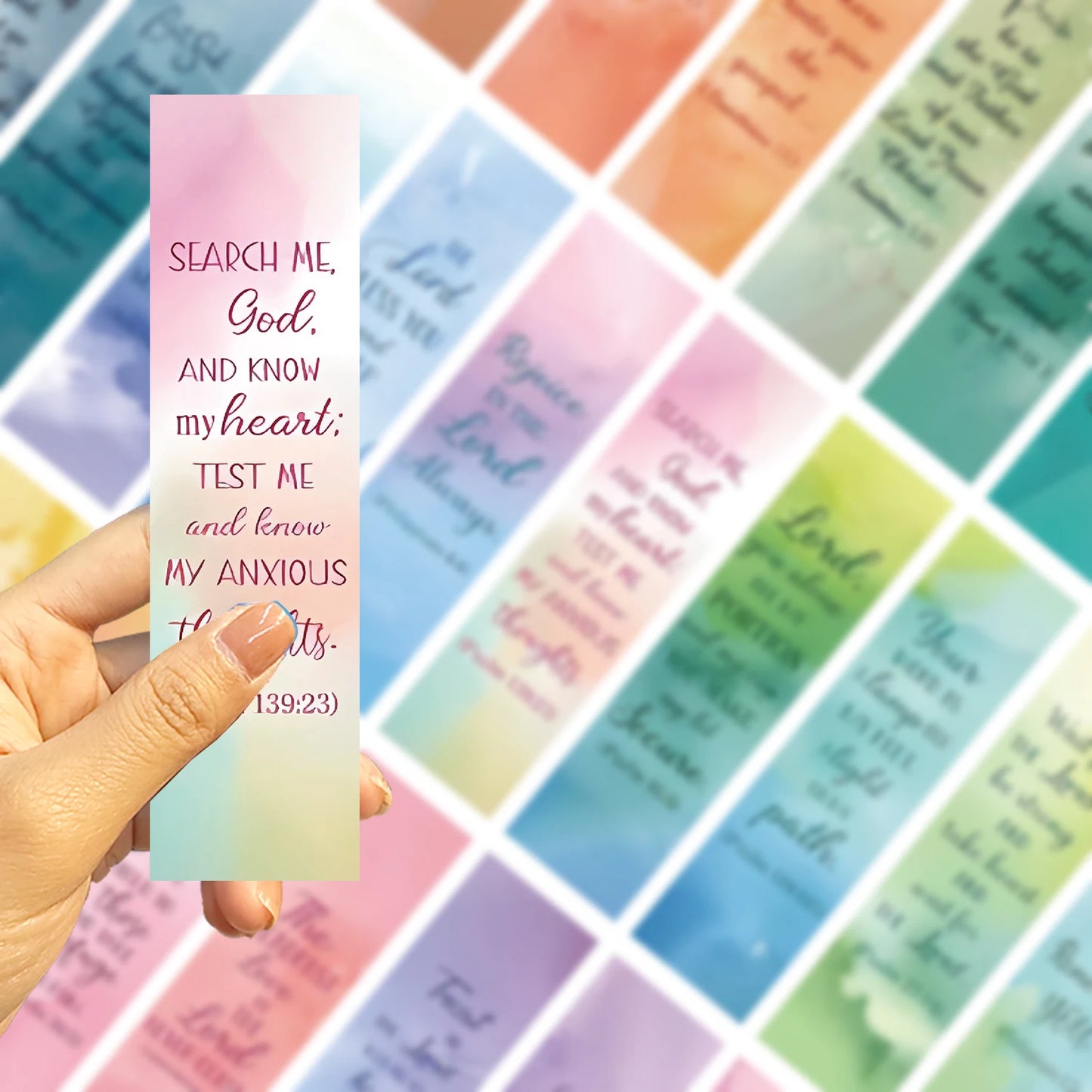 30Pcs Watercolor Bible Bookmarks for Teens Perfect for Classroom Home School DIY Crafts Reading Fun Educational Accessories