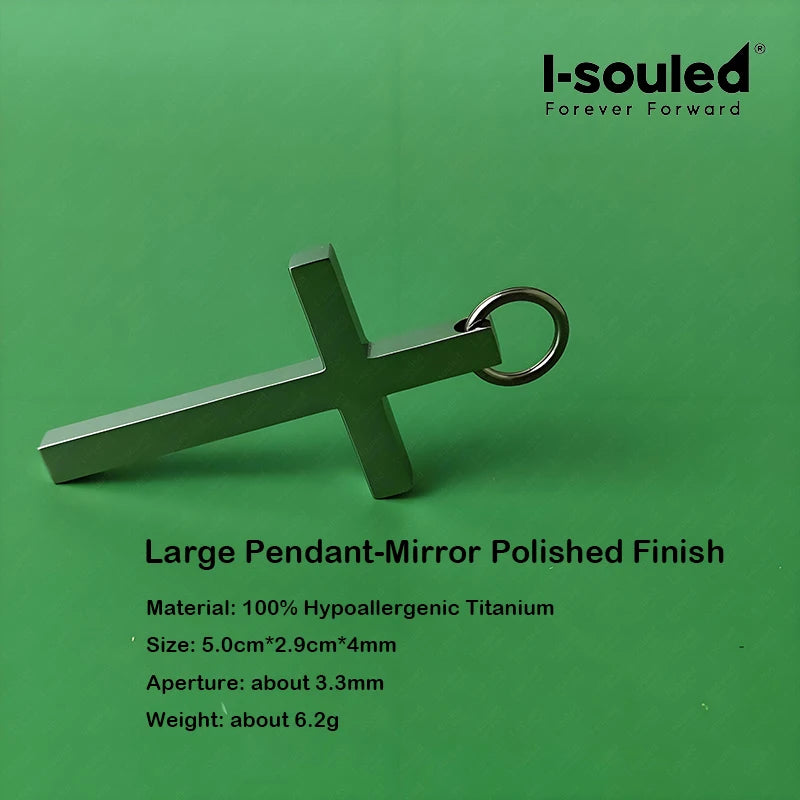 Anodized Titanium Cross Pendant Sensitive Skin Friendly Wear Resistant God's Glory