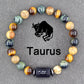 Zodiac Sign Bracelet Homme 12 Constellation Bangles Men Gemini Virgo Leo Libra Bracelet Women Friendship Gift Bracelet on Hand