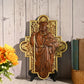 High Quality Wood Carving Jesus Shepherd Icon Sculpture Plaque Catholic Home Living Wall Decor