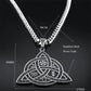 Viking Witch Celtic Knot Pendant Necklace Stainless Steel Men Chain Odin Gothic Necklace Protection Amulet Jewelry nudo de bruja